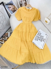 Đầm nữ LOREN midi tay phồng C11004