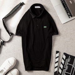 Áo thun nam cổ trụ lacoste đen N2006