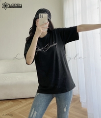 Áo thun nữ LOREN chữ Gust sunday đen A2745