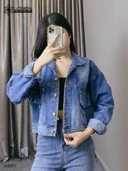 Áo khoác jean túi going to lose xanh A4891