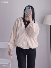 Áo khoác nữ LOREN da lộn tay phồng A4937