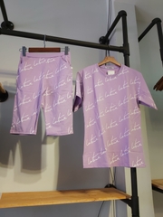 Sét thun nữ lửng conture tím A9026