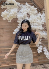 Set chân váy sọc áo đen A9050