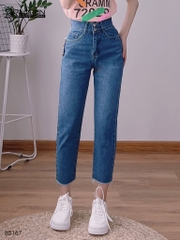 Quần jean baggy LOREN kiểu nút tua B5167