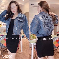 Áo khoác jean LOREN cool kids xanh A4090