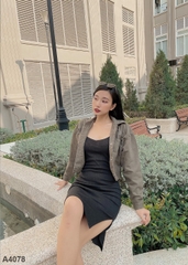 Áo khoác kaki xanh A4078