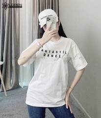 Áo thun nữ LOREN chữ in trắng A2750