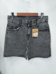 Quần jean ngố 2 nút trơn xám B5231