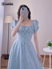 Đầm nữ LOREN hoa xanh C1957
