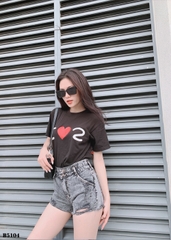 Quần jean short rách tua xám B5104