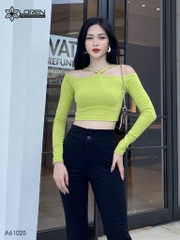 Áo nữ LOREN bo gân chéo cổ A61025