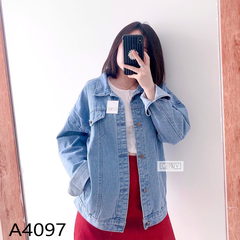 Áo khoác jean trơn xanh A4097