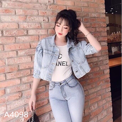 Áo khoác jean tua xanh A4098