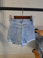 Quần jean short tua xanh B5013