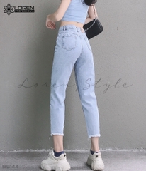 Quần jean baggy LOREN rách tua B5144