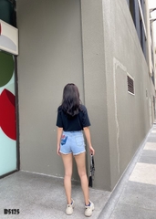 Quần jean short rách tua xanh B5125