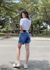 Quần jean ngố rách xanh B5340