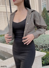 Áo khoác kaki xanh A4078