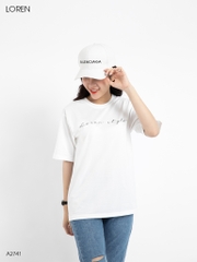 Áo thun nữ LOREN chữ Loren style trắng A2741