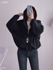 Áo khoác nữ LOREN da lộn tay phồng A4937