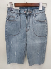 Quần jean ngố tua xanh B5215