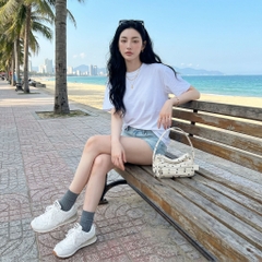 Áo thun nữ LOREN trơn tay ngắn A1984