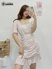 Đầm hoa nhí hồng C1371