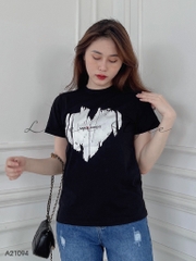 Áo thun nữ LOREN Regular heart A21094