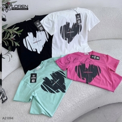 Áo thun nữ LOREN Regular heart A21094