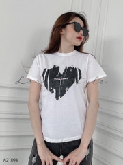 Áo thun nữ LOREN Regular heart A21094