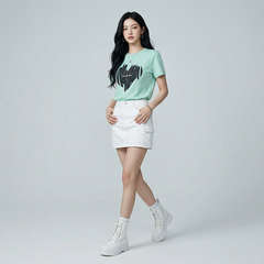 Áo thun nữ LOREN Regular heart A21094