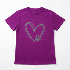 Áo thun nữ LOREN Regular tim A21096