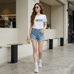 Áo thun nữ LOREN Regular hóa học A21097