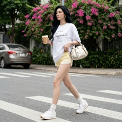 Áo thun nữ LOREN girls support trắng A2675