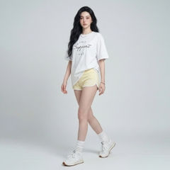Áo thun nữ LOREN girls support trắng A2675