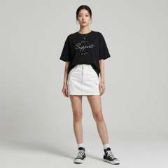 Áo thun nữ LOREN girls support đen A2676