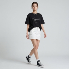 Áo thun nữ LOREN girls support đen A2676