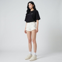 Áo thun nữ LOREN chữ Loren style đen A2742