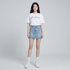 Áo thun nữ LOREN chữ Gust sunday trắng A2744
