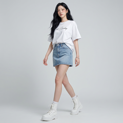 Áo thun nữ LOREN chữ Gust sunday trắng A2744