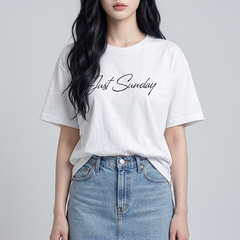 Áo thun nữ LOREN chữ Gust sunday trắng A2744