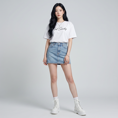 Áo thun nữ LOREN chữ Gust sunday trắng A2744