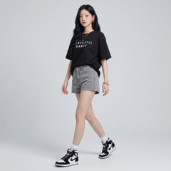 Áo thun nữ LOREN chữ in đen A2751