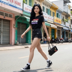 Áo thun nữ LOREN org tay ngắn A2950