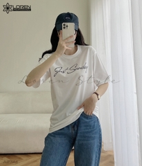 Áo thun nữ LOREN chữ Gust sunday trắng A2744