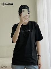 Áo thun nữ LOREN chữ Loren style đen A2742