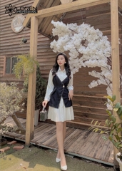 Set đầm somi ghile trắng C1172