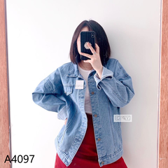 Áo khoác jean trơn xanh A4097