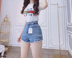 Quần jean short tua xanh B5028
