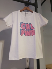 Áo thun nữ grl trắng A2021